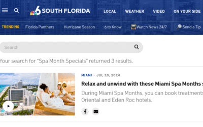 Centner Wellness Featured by NBC Miami for Spa Month Specials