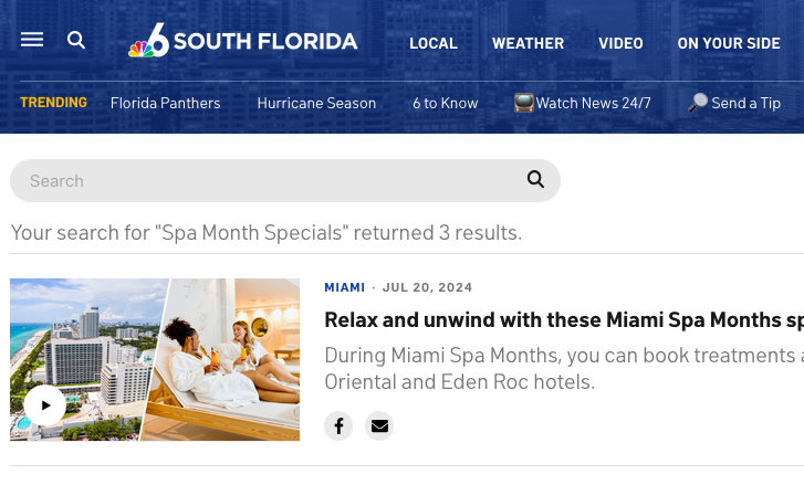 Centner Wellness Featured by NBC Miami for Spa Month Specials